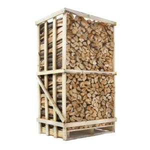 Ovntørret blandet træ i brændetårn – 1,8 m3 – 440 kg/m3
