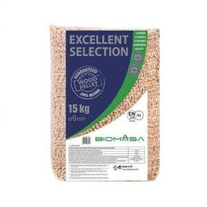 Biomasa Træpiller 6mm -Exellent- 975 kg (65×15 kg sække)