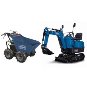 Scheppach minigraver EXC815 og dumper DP3000
